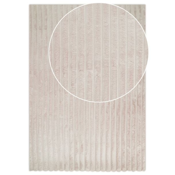 Denne produkten heter Rabbit Stripe, laget av Polyester materiale med en vakker Lys Beige farge – SE Mattor