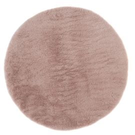 Rund Eiderelle Rosa Myk Pels-look Teppe