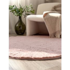 Rund Eiderelle Rosa Myk Pels-look Teppe