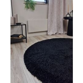 Rund Komon Svart Ryateppe