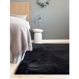 Mjuk Päls-look Matta Eiderelle Svart