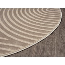 Rund Bella Zen Mørk Beige Wilton-Teppe