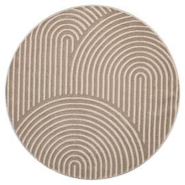 Rund Bella Zen Mørk Beige Wilton-Teppe