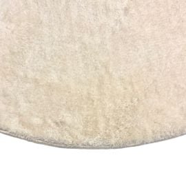 Rund Cloudy Lys Beige Vaskbar myk Ryateppe