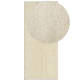 Løper Cloudy Lys Beige Vaskbar myk Ryateppe