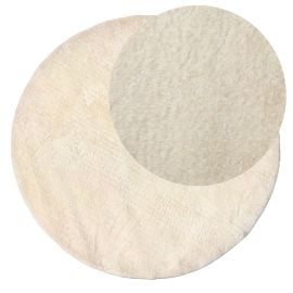 Rund Cloudy Lys Beige Vaskbar myk Ryateppe
