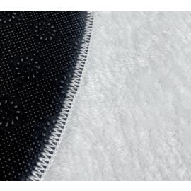 Rund Cloudy Hvit Vaskbar myk Ryateppe