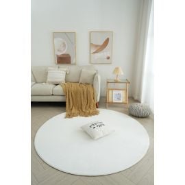 Rund Comfy Offwhite Vaskbar Ryateppe
