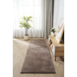 Løper Fluffy Taupe Vaskbar myk Ryateppe