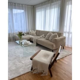 Vaskbar myk Ryateppe Fluffy Offwhite