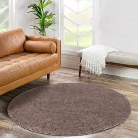 Rund Lazy Greige Ryateppe
