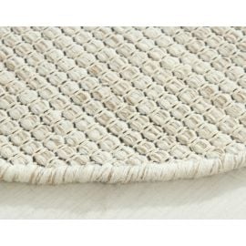 Rund Mila Offwhite Ullteppe
