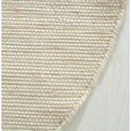Rund Norrsken Beige Ullteppe