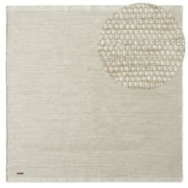 Kvadratisk Norrsken, Beige Ullteppe
