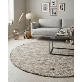 Rund Norrsken Taupe Ullteppe