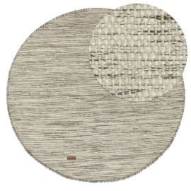 Rund Norrsken Taupe Ullteppe