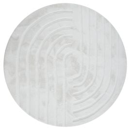 Rund Rabbit Soho Offwhite Pels Teppe