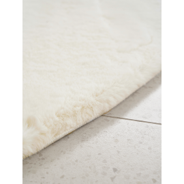 Rund Rabbit Eco Offwhite Pels Teppe