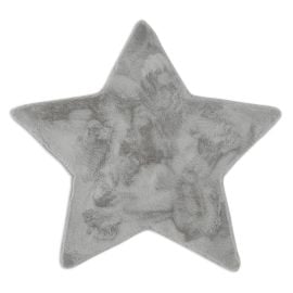 Barneteppe Myk Pelslook Rabbit Star Sølv