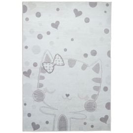 Barneteppe Zappy Kitty Krem