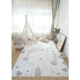 Barneteppe Zappy Kitty Krem