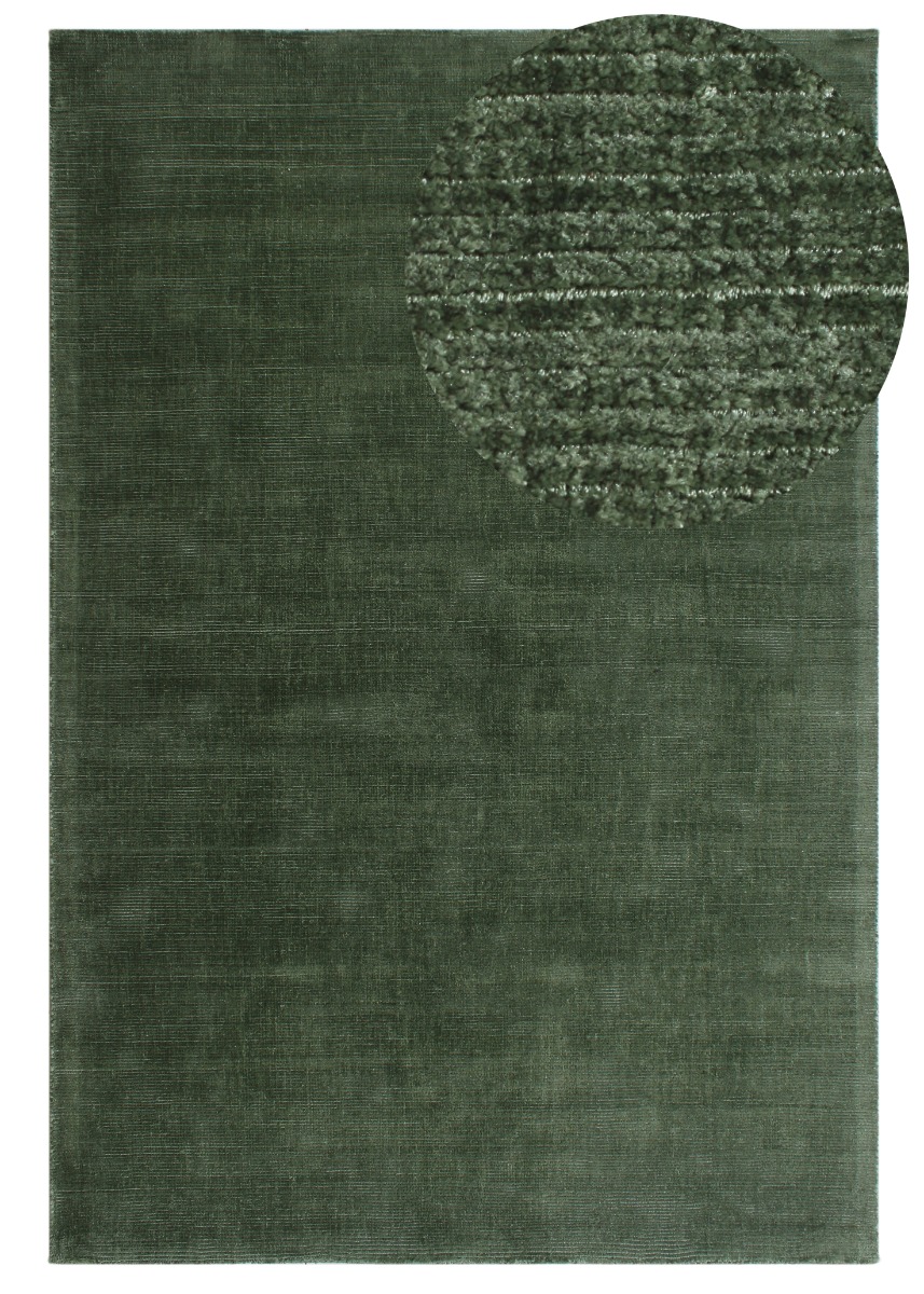Emilia Gr&ouml;n 200x290 cm Viskos-look Matta