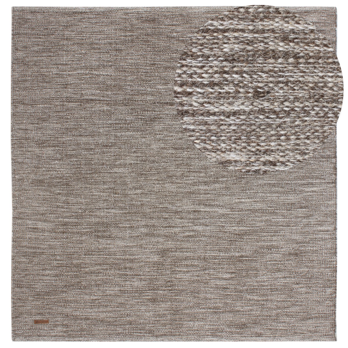 Lunda Greige Kvadrat 300 cm Ullmatta