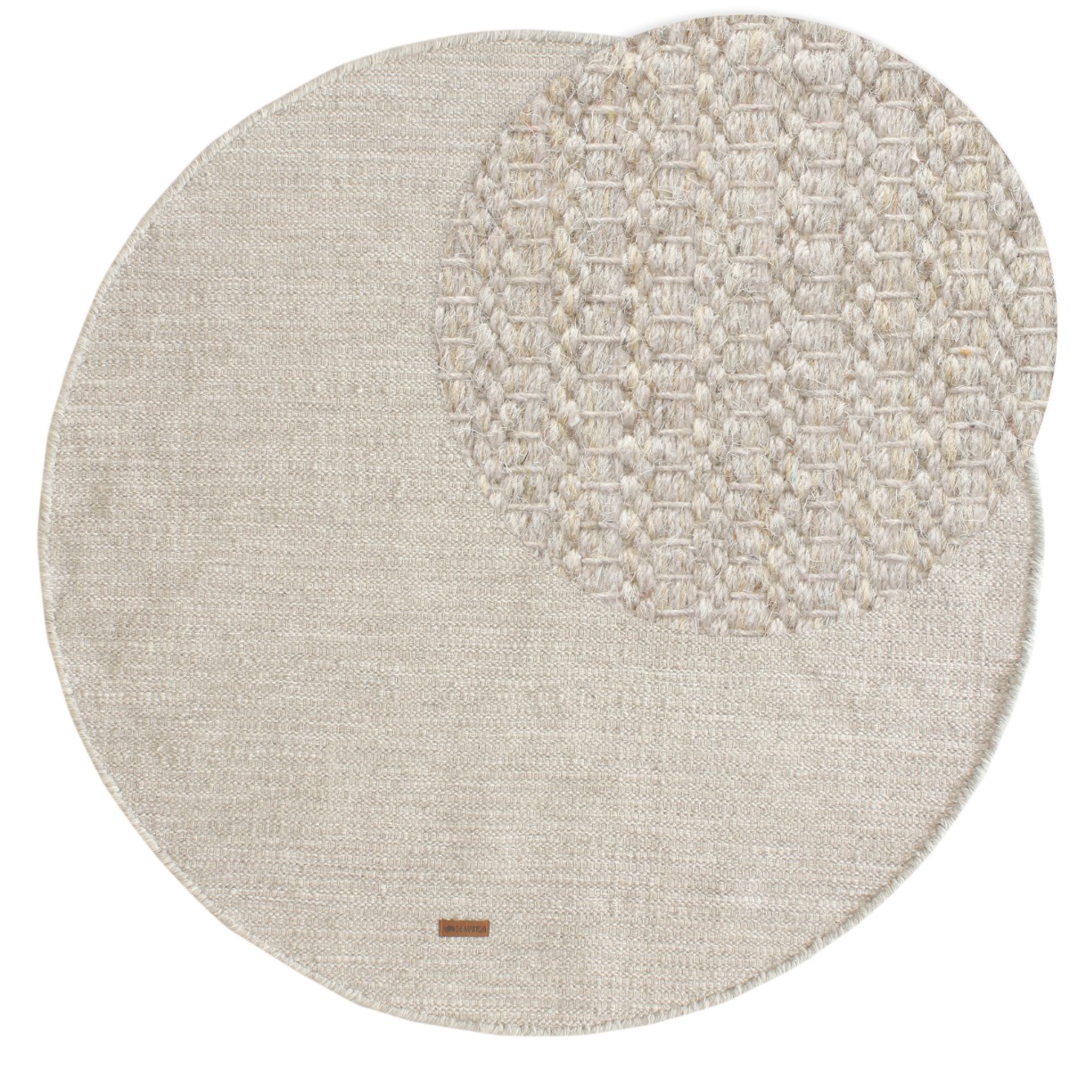 Molly Beige Rund 200 cm Ullmatta