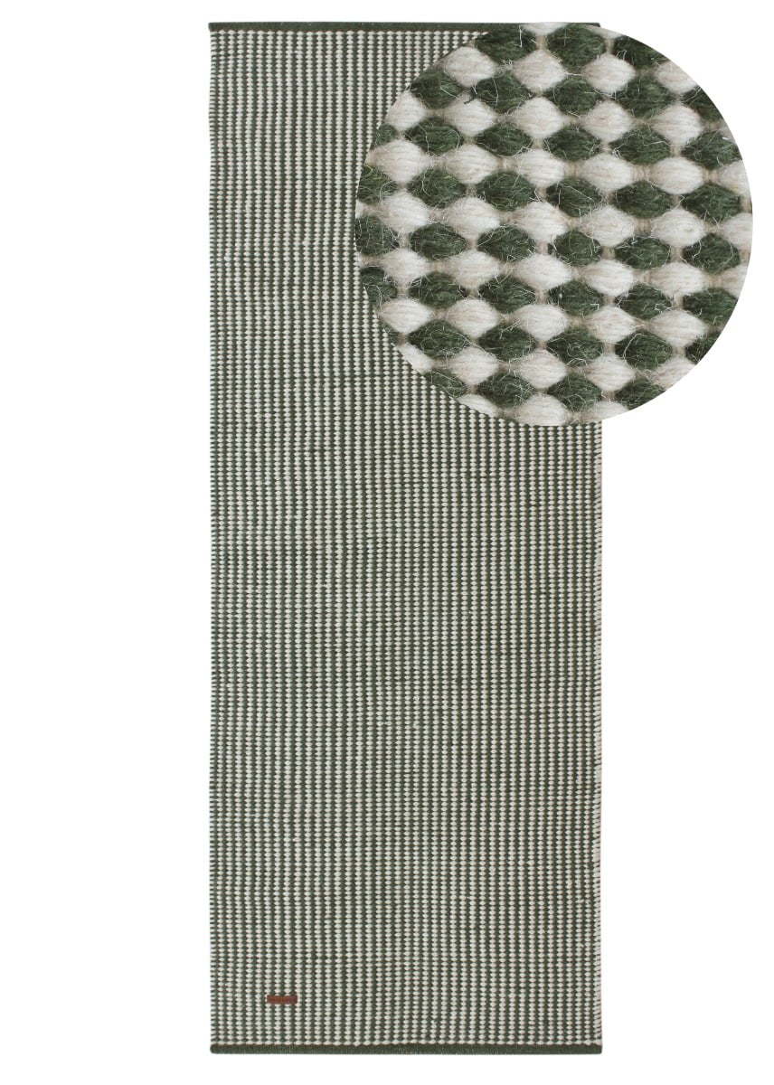 Nellie Gr&ouml;n 75x230 cm Ullmatta