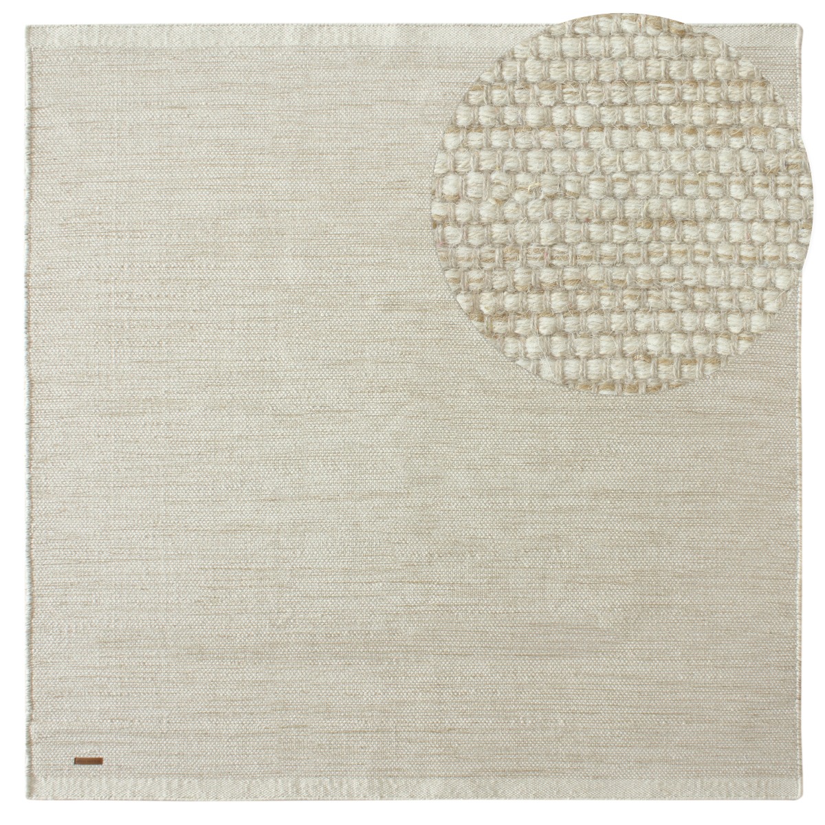 Norrsken Beige Kvadrat 300 cm Ullmatta