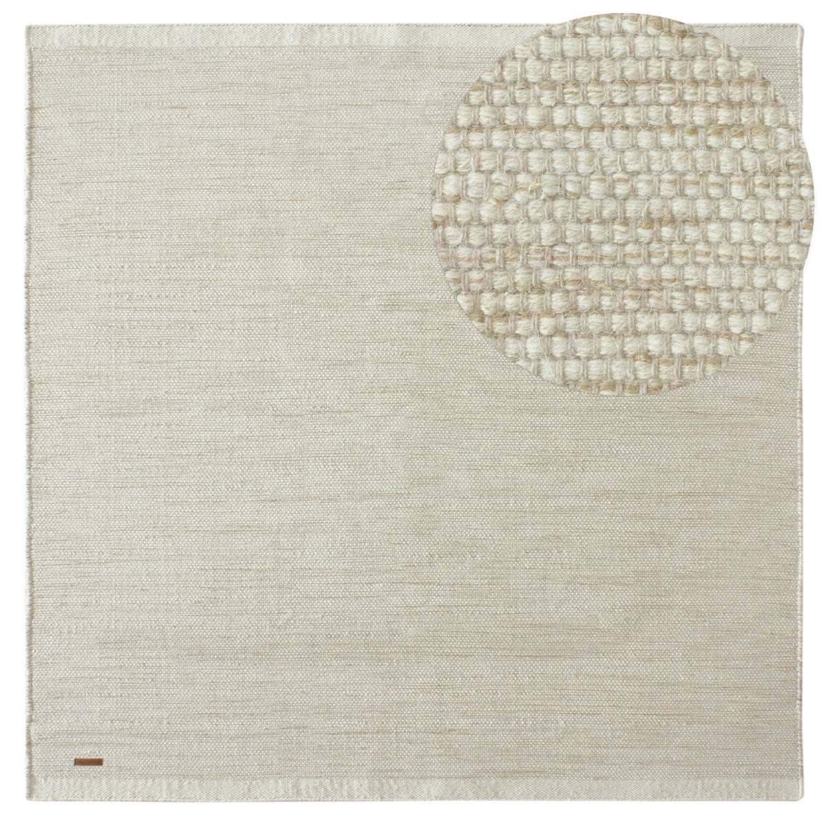 Norrsken Beige Kvadrat 240 cm Ullmatta