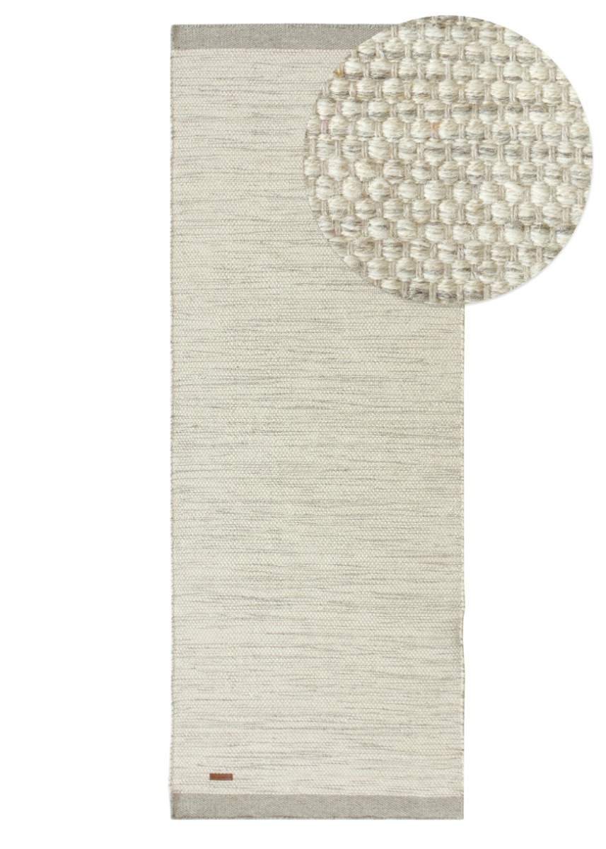 Norrsken Grå 75x150 cm Ullmatta
