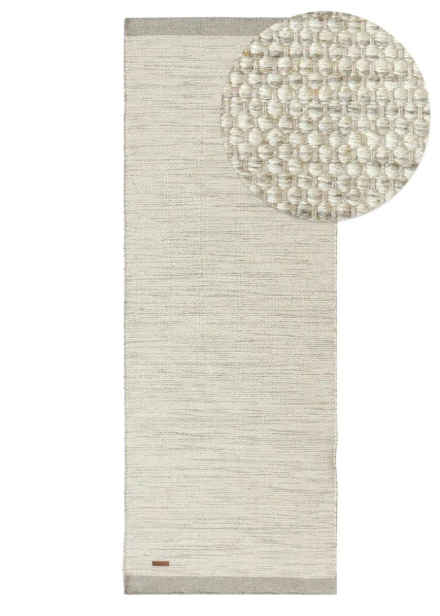 Norrsken Grå 75x230 cm Ullmatta
