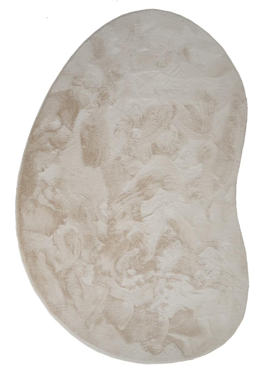 Rabbit Shape Ljusbeige 160x230 cm Tv&auml;ttbar P&auml;lsmatta