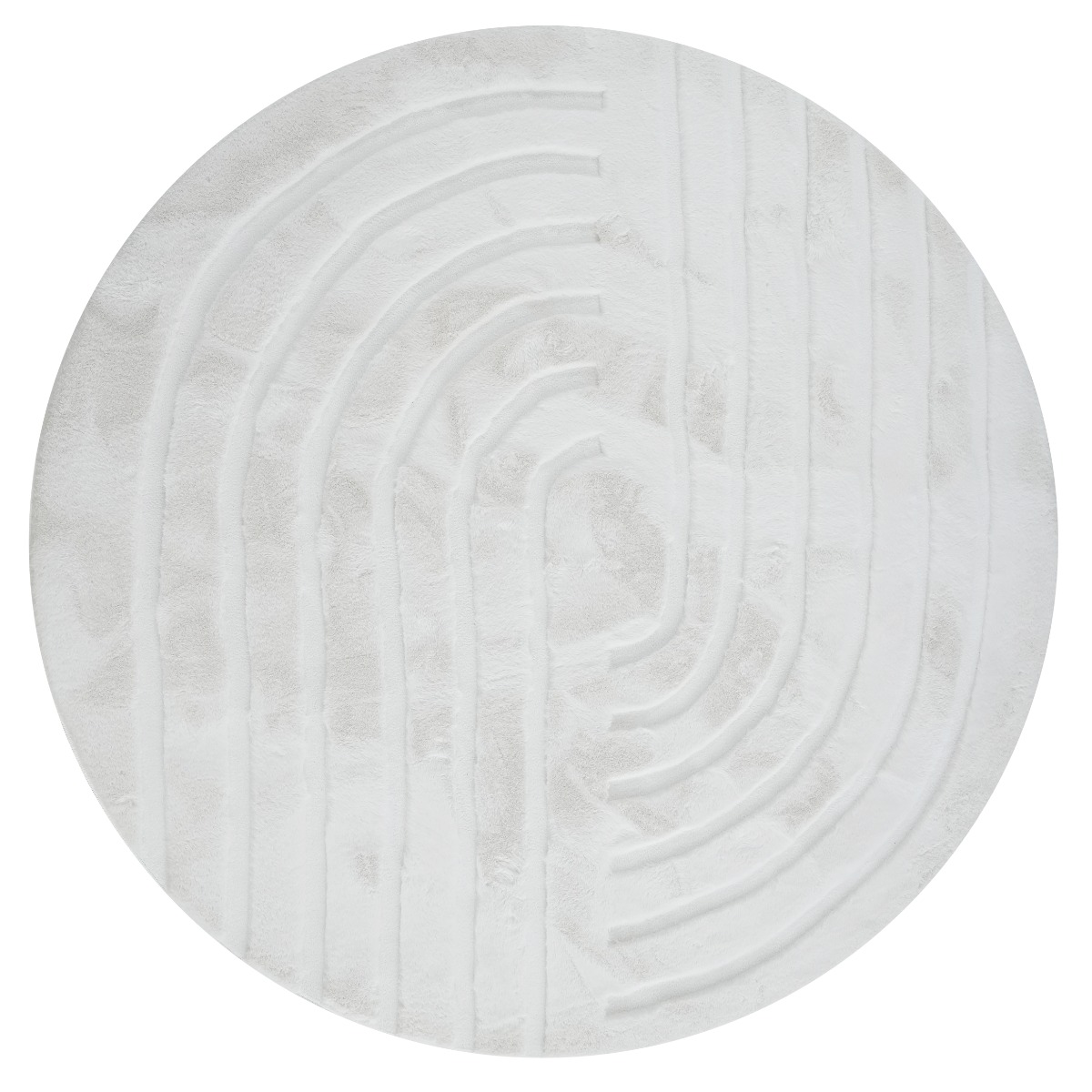 Rabbit Soho Offwhite Rund 120 cm P&auml;lsmatta