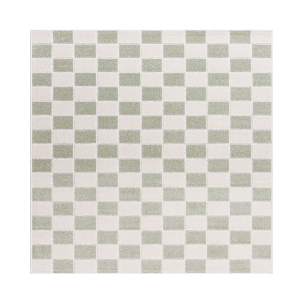 Santos Karo Grön Kvadrat 280 cm Inom- och Utomhusmatta