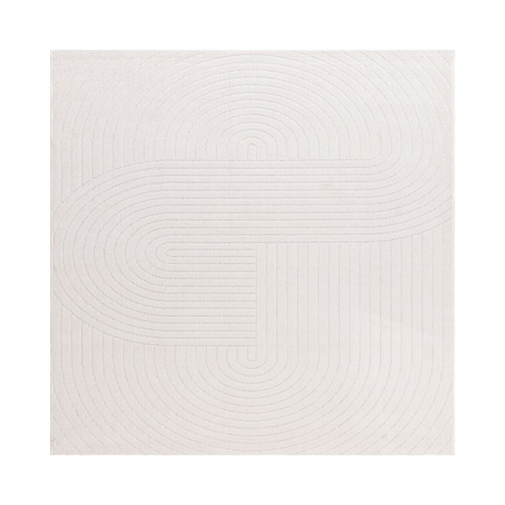 Santos Vorm Creme Kvadrat 240 cm Inom- och Utomhusmatta