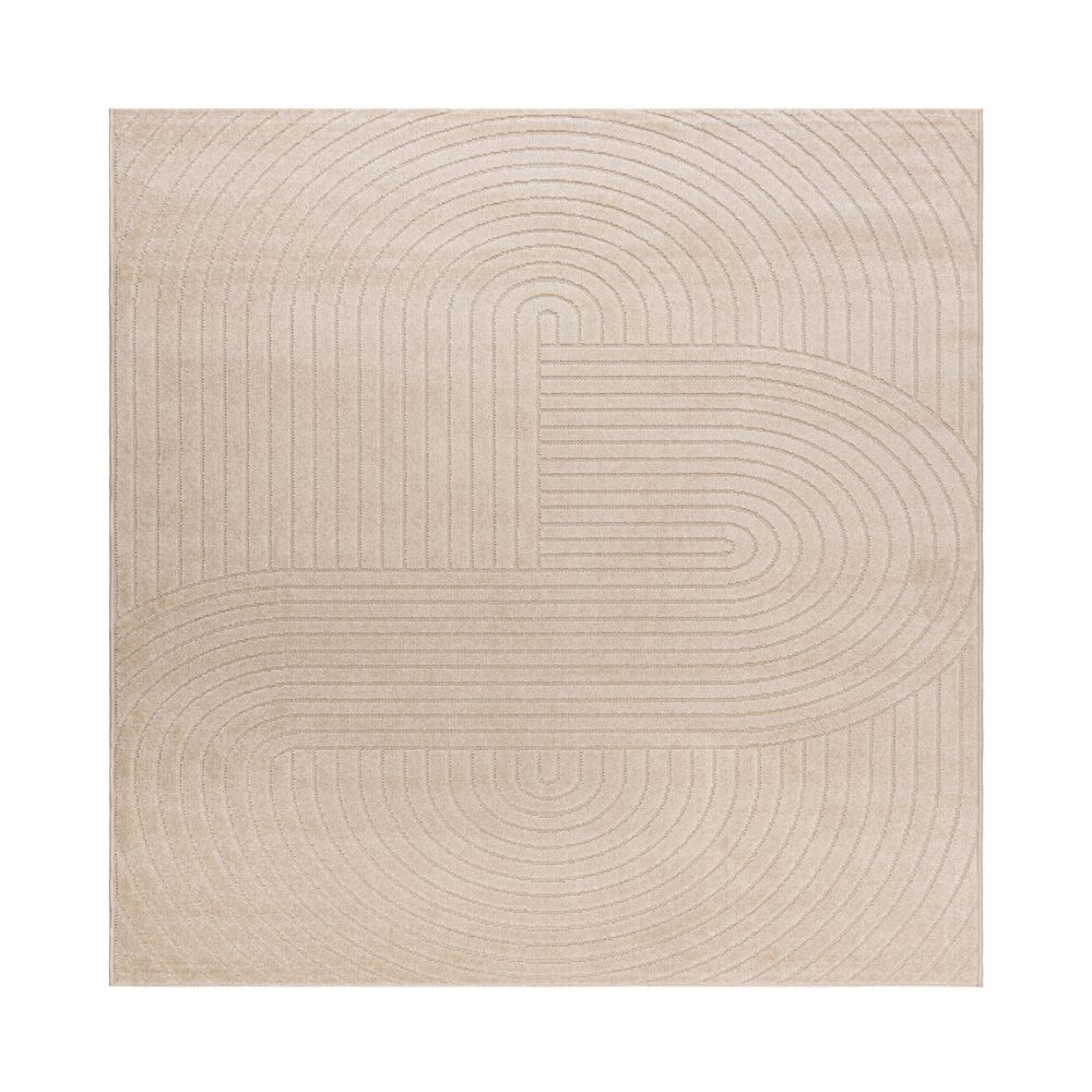 Santos Vorm Linne Kvadrat 200 cm Inom- och Utomhusmatta
