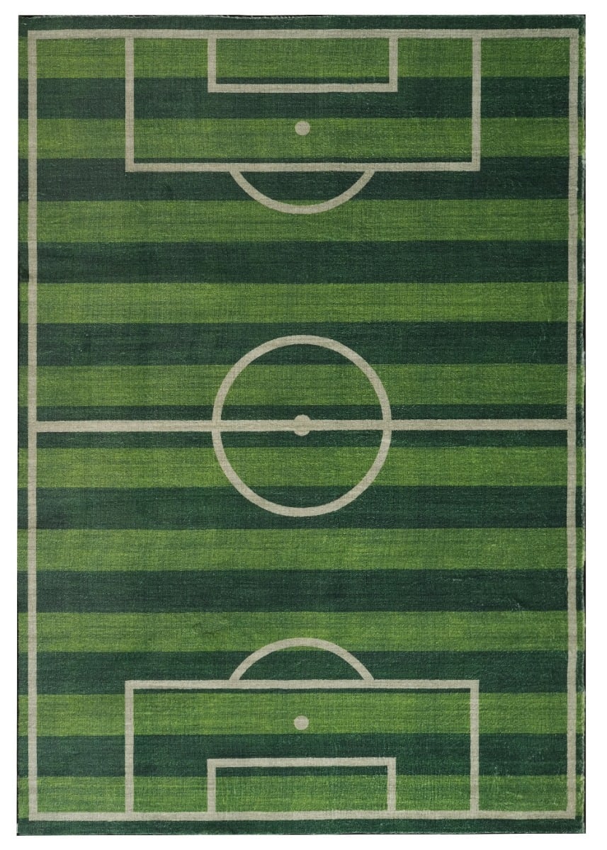 Soft Football Field Grön 80x150 cm Barnmatta Mjuk Päls-look